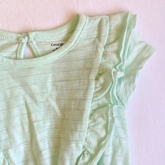 mixed brands tunic peplum top with leggings outfit set 6-12 months baby girl - Picture 2 of 7